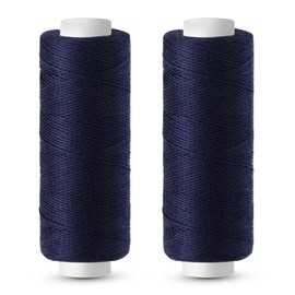 Easusy Sewing Thread, 2 PCS 200 Yards Navy Sewing Thread, All Purpose Thread for Sewing Machine, Hand Stitching, Embroidery