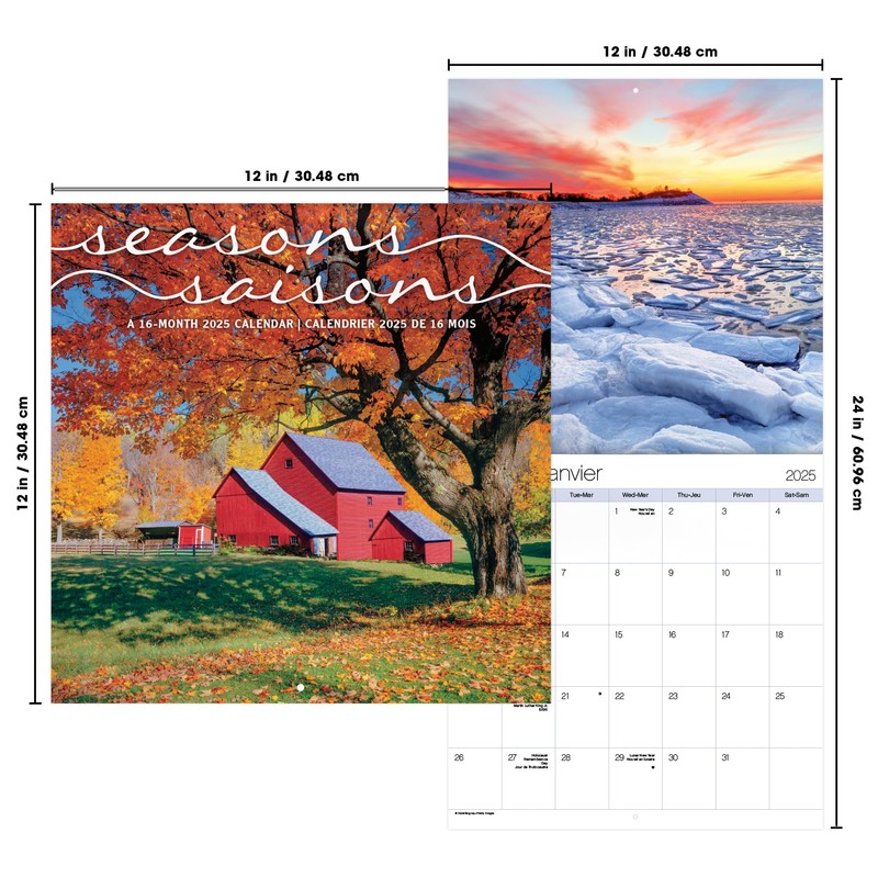 2025 Seasons Wall Calendar