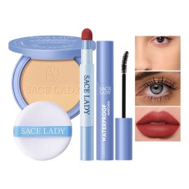 Sace Lady 3pcs Kit Base Maquillaje Labial Mascara Pestañas