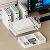 LEKETREE Desk Organizer, Office Organization with Vertical File Holder, File