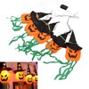 Pumpkin String Lights Clear Pattern Spooky Ambience Battery Powered LED