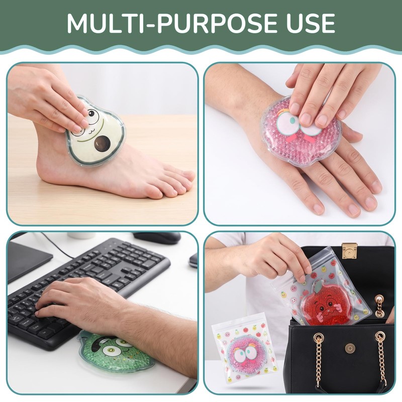 Pack of 6 Cooling Pads, Reusable Cooling Pads Gel with