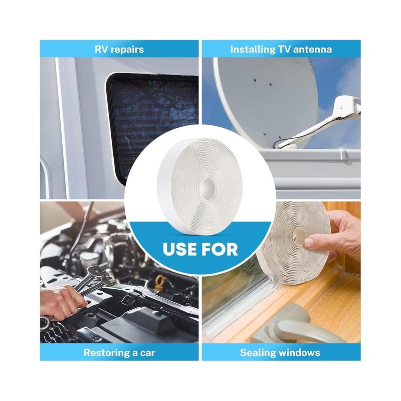 GASCARVN Butyl Seal Tape, Double Sided Leak Proof Waterproof Butyl