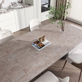 CRE8TIVE Glossy Grey Brown Wood Wallpaper Peel and Stick Countertops Light Wood Contact Paper for Cabinets Faux Wood Removable Wallpaper Self Adhesive Wood Grain Vinyl Wrap for Kitchen Shelves 12"x80"