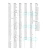 DL-pro Door Seal All-round 4 Hooks for AEG Electrolux 357732201/3