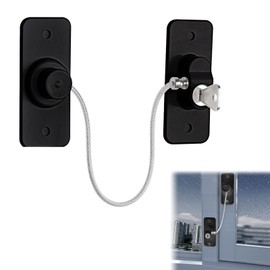 Child Lock for Windows, Refrigerator, Cupboard, Doors, Fridge Lock, No Drilling, Window Lock, Children, Child Lock for Fridges, Washing Machines, Windows, Black