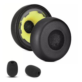 HAIZEEN Ear Pads Compatible with Jabra Evolve 75/75+ / 75 UC / 75 MS Headphones Ear Pads Replacement Cushion (Protein Leather/Memory Foam)