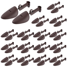 Honeydak 20 Pairs Plastic Shoe Stretcher Adjustable Shaper Stretchers Portable Shoe Trees Shoes Boot Holder for Men Women(Men Style,Brown)
