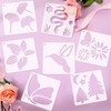 72 Pcs Botanical Stencils Set, Reusable Butterfly & Flower Painting
