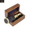6" inch Handheld Brass Telescope with Wooden Box - Pirate