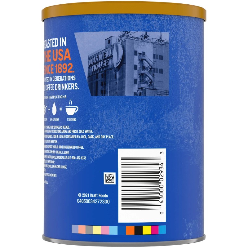 Maxwell House Medium Roast Half Caff Ground Coffee 11 Ounce