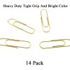 Paperclips Extra Grandes 10 Cm Vinilo Dorado Brillante