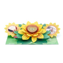 WOWPAPERART Sun Flower - 3D Pop Up Color Greeting Card for All Occasions Birthday, Love, Congrats, Good Luck, Anniversary, Get Well, Good Bye, Retirement, Thank You, Travel - Premium, Handcrafted