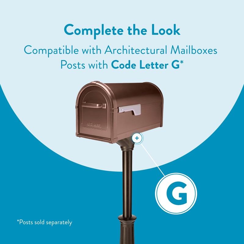 Architectural Mailboxes Hillsborough™ Heavy duty Decorative Steel Metal Post Mounted