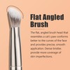 TEOYALL Under-Eye Concealer Brush, Small Flat Angled Synthetic Bristles Flawless