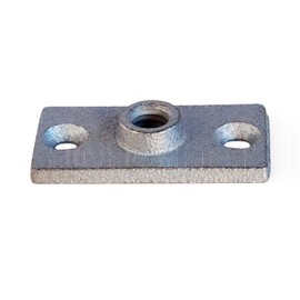 Highcraft PLTG12-20 Ceiling Flange; Hanger Plate for 1/2 in. Threaded Rod (Not Pipe), for DYI Plumbing and Industrial Decor, 1-3/8 W x 3-5/16 L, Galvanized Iron (Pack of 20)