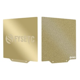 FYSETC Ender 2 Pro Dual Size PEI Sheet Kit 165x165mm/6.5x6.5inch: Textured - Smooth PEI Surface+Sticker Bottom Removable Spring Steel Heated Bed Cover for Adventure 3/ LuzBot Mini 2 Desktop 3D Printer