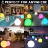 12-in Solar Glowing Ball Light Outdoor, Solar Garden Globe Lights
