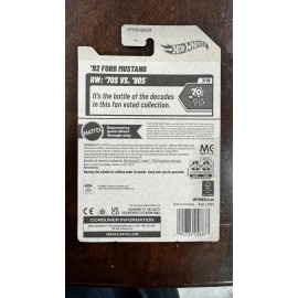 Mattel Hot Wheels 92 Ford Mustang Black Red Stripes Fox Body 5.0 GT  Collection #123B