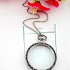 10 collares con colgante de lente de aumento de cristal