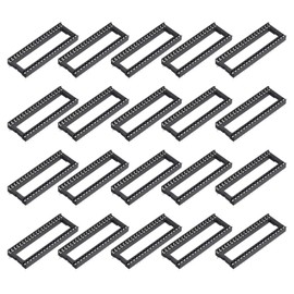 QUARKZMAN DIP IC Chip Socket Adapter 40 Pin IC Assortment Kit 2.54 mm / 0.1 Inch Pitch for Breadboard Project, PCB Board Design Pack of 20