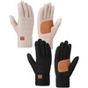 UCQKLI Winter Gloves for Women 2 Pairs, Womens Gloves with