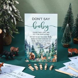 Patelai Let the Adventure Begin Baby Shower Games 321 Pcs Set 5 Games Include Baby Shower Bingo Price Is Right Guess Who Mommy or Daddy Word Scramble Prediction and Well Wishes with 20 Matching Pencil