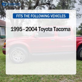 RARAYC Exterior Door Handle Chrome Replacement for Toyota Tacoma 1995-2004,Toyota Hilux 2004-2012 Replaces# 69220-35020, 69210-35020 Outside Front Driver & Passenger Side with Key Hole