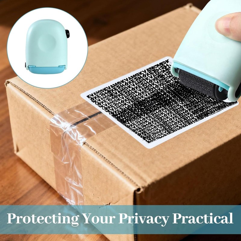12Pcs Address Blocker Stamp, Confidential Roller Stamp Set with Security