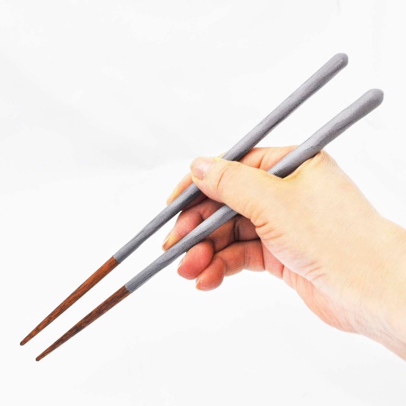 Kurabi Chopsticks & Chopsticks Rest Set, Dishwasher Safe, 9.1 inches