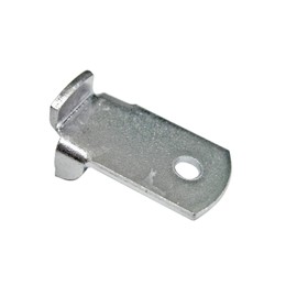 Pack of 10 HKB Shelf Brackets for Hettich VARI-16 mm Rail with 10 mm Socket, Nickel-Plated Iron, with Hole for Screw to Lock the Shelf, Manufacturer HKB®, Item No. 51380