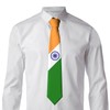 DABOYOZHZH India Flag Emblem Striped Necktie Men'S Neck Ties Mens