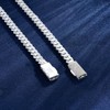 CG&KYGG 6mm Silver Moissanite Cuban Link Bracelet, Thick Silver-Plated Stainless