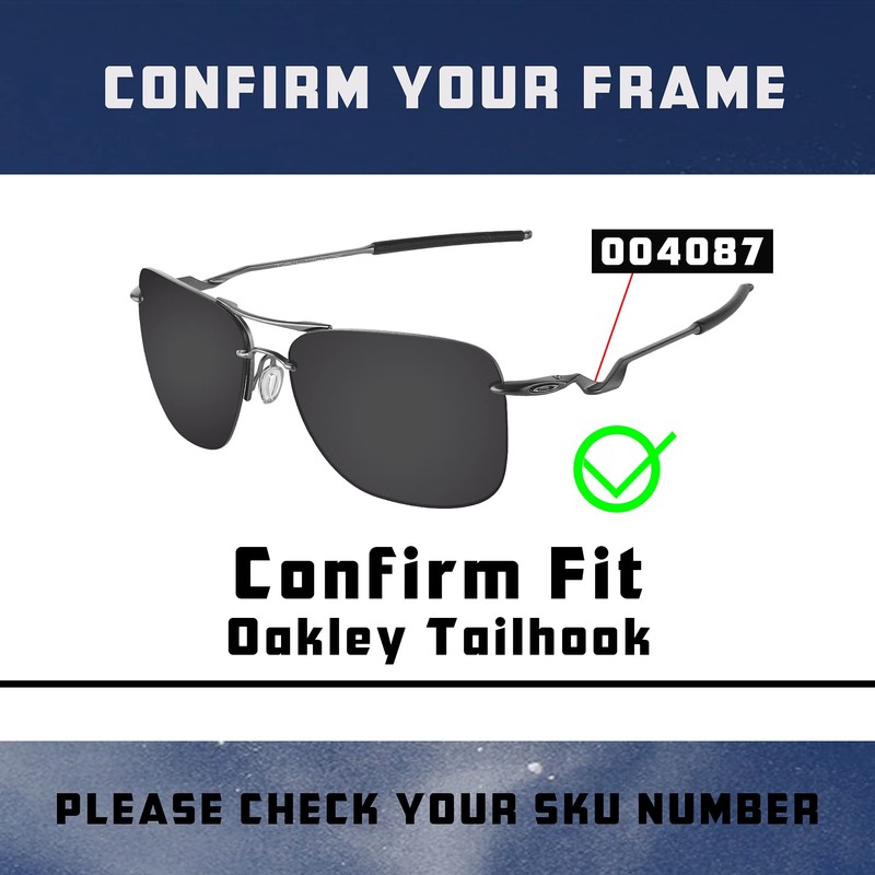 Predrox Brown Tailhook Lenses Replacement for Oakley Sunglass OO4087 Polarized