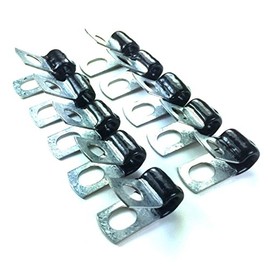 The Stop Shop Brake Line Clip Set for 3/16" tube. Pack of 10. Steel with Rubber Insulation