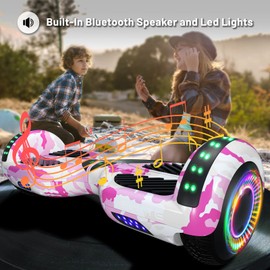 SIMATE Scooter, Bluetooth & Corlorful LED Lights, Gifts for Kids & Adults & Girls & Boys, for All Ages