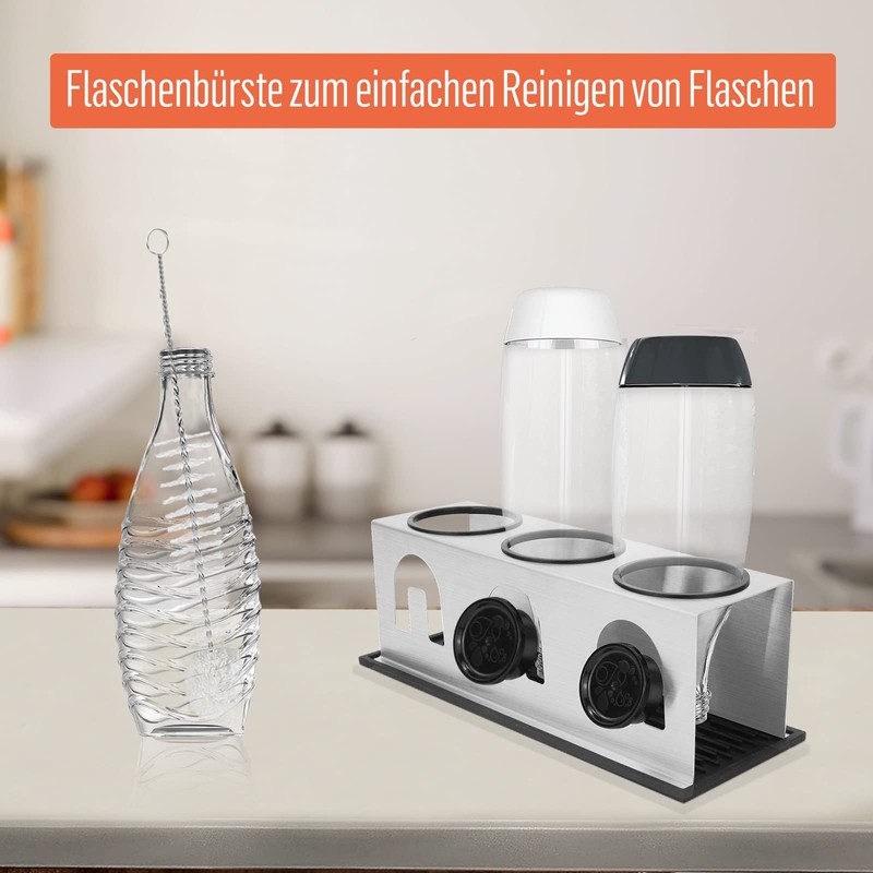 ACTIV CUISINE Bottle Holder for Sodastream Duo Crystal Bottles, 3