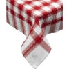 Downview Seersucker Check Cotton Tablecloth 70 Round Red