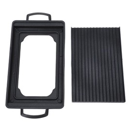 Mini BBQ Grill Charcoal Barbecue Stove Portable Compact Aluminum Alloy Fast Heating Even Cooking for Family Camping Picnics Outdoor Gatherings (Rectangle (12 X 10 X 1.5cm / 4.72 X 3.94 X 0.59in))