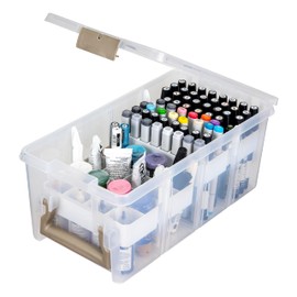 ArtBin Semi Satchel with Accessory Trays Storage Container, Clear