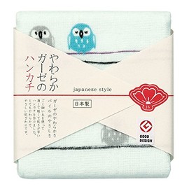 日繊商工 japanese style 福ふくろう ハンカチ JS-3585