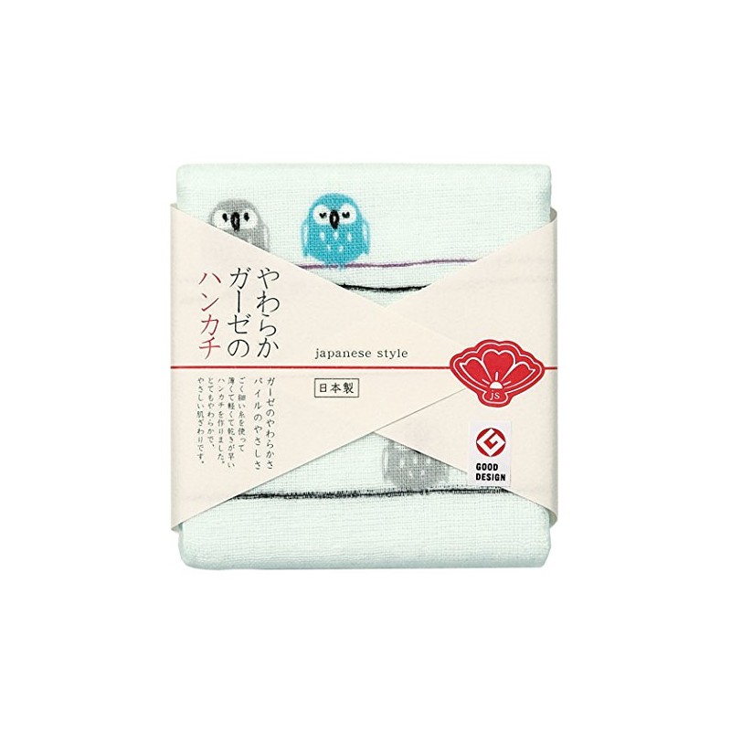 日繊商工 japanese style 福ふくろう ハンカチ JS-3585