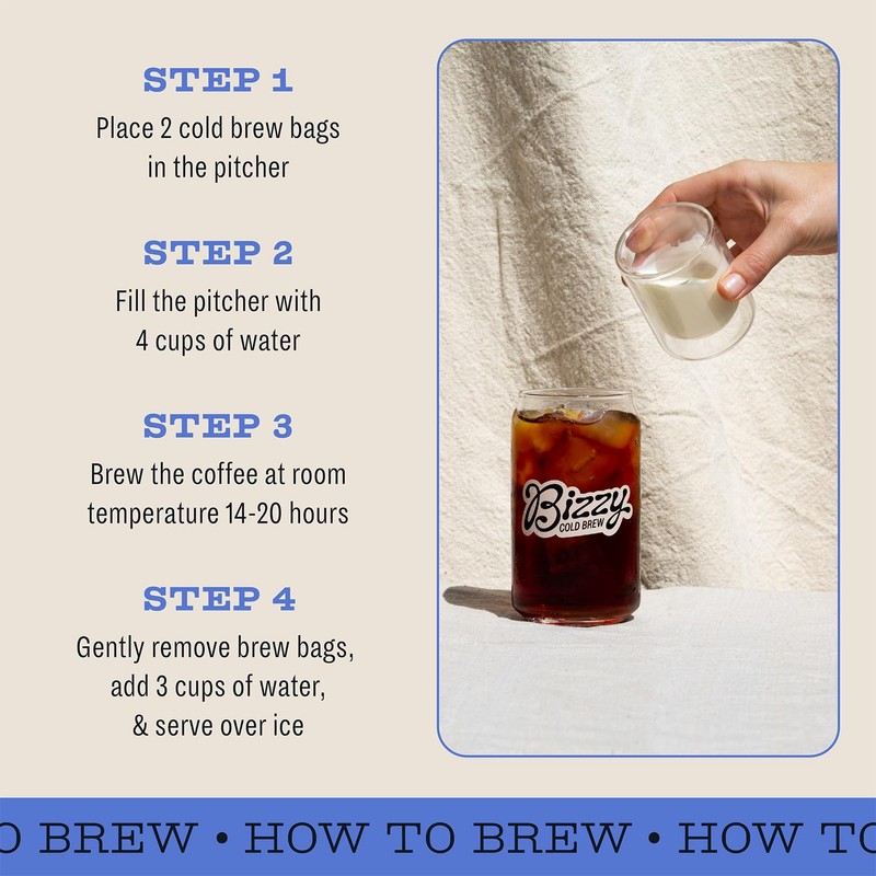 Bizzy Organic Cold Brew Coffee | Dark & Bold Blend