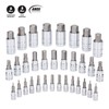 EMENTOL 33PCS Hex Bit Socket Set, 1/4", 3/8" and 1/2"