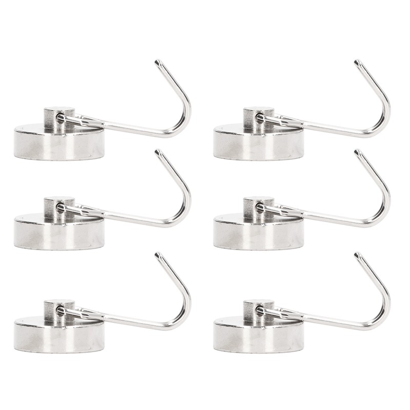 6Pcs Swing Magnetic Hook Set No Drilling Need Decorative Beautiful