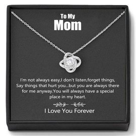 To my Mom Necklace for Mother's Day, Daughter to Mother Gift, Mama Birthday or Christmas Present