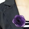 Merida Women's Charming Silk Flower Hair Clip Rose Brooches, Titanium,