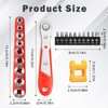MOSTFUN Mini Ratchet Wrench, Right Angle Phillips Magnetic Screwdriver, 1/4