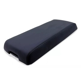 Kar Designers Fits 08-13 Jeep Liberty Black Real Leather Center Console Lid Armrest Cover