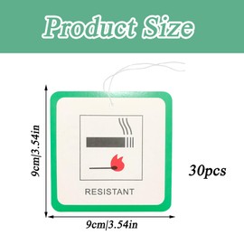 ExcellaElite 30 PCS Fire Safety Labels for Furniture, Safety Hanging Fire Labels for Furniture Fire Resistant Flame Tickets for Furniture Tying and Attachment (Green)
